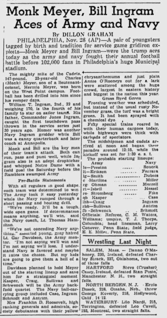 ArmyFB_1936_vsNavy-pre_TheDay_Nov281936