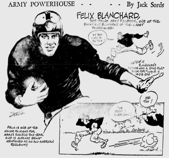 ArmyFB_1944_DocBlanchard_byJackSords_PainesvilleTelegraph_Nov61944