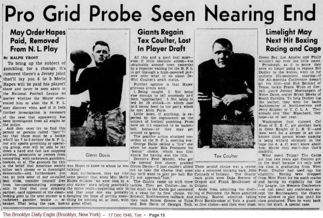 ArmyFB_1946_ProDraft_Davis-Coulter_BrooklynDailyEagle_Dec171946