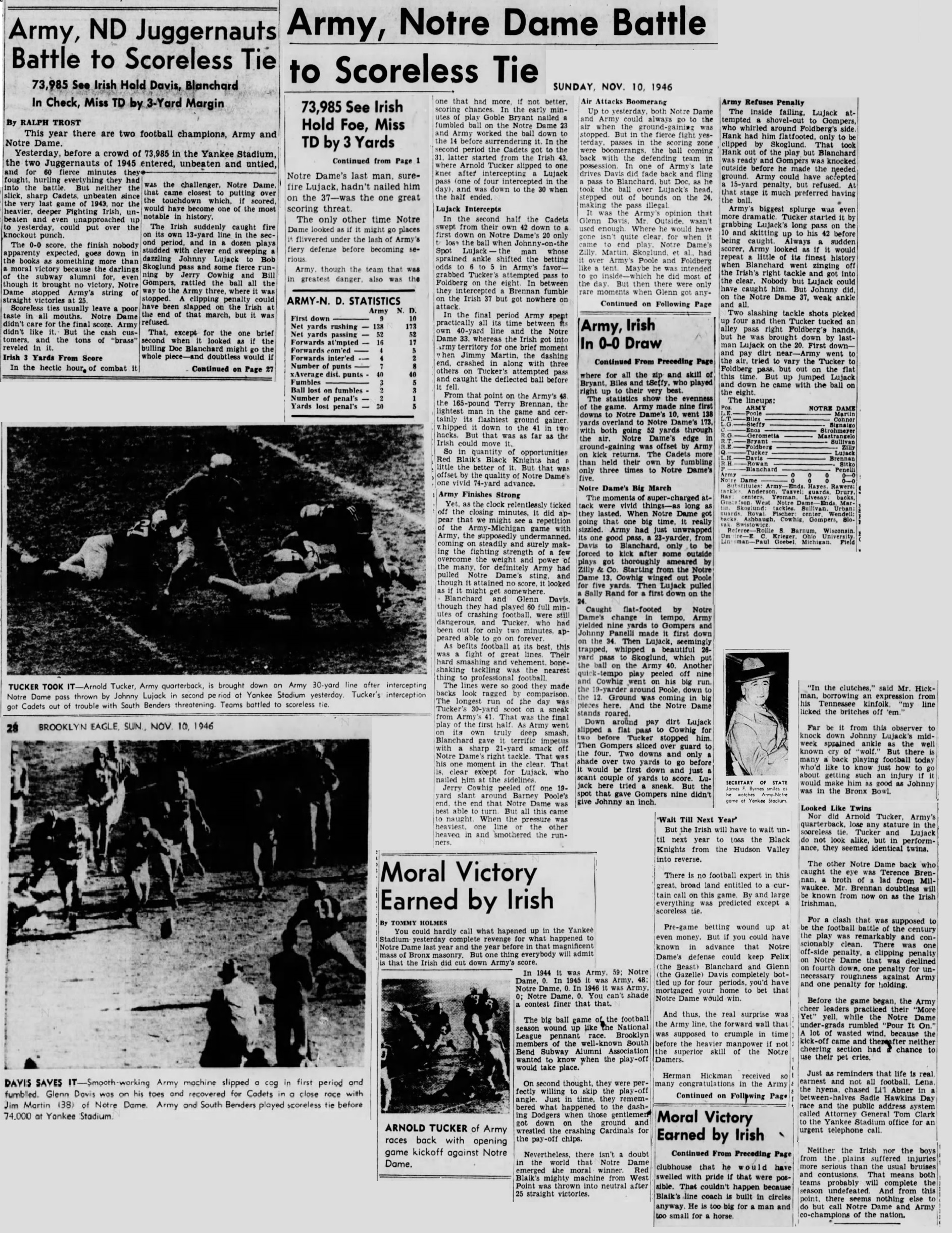 ArmyFB_1946_vsNotreDame_BrooklynDailyEagle_Nov101946