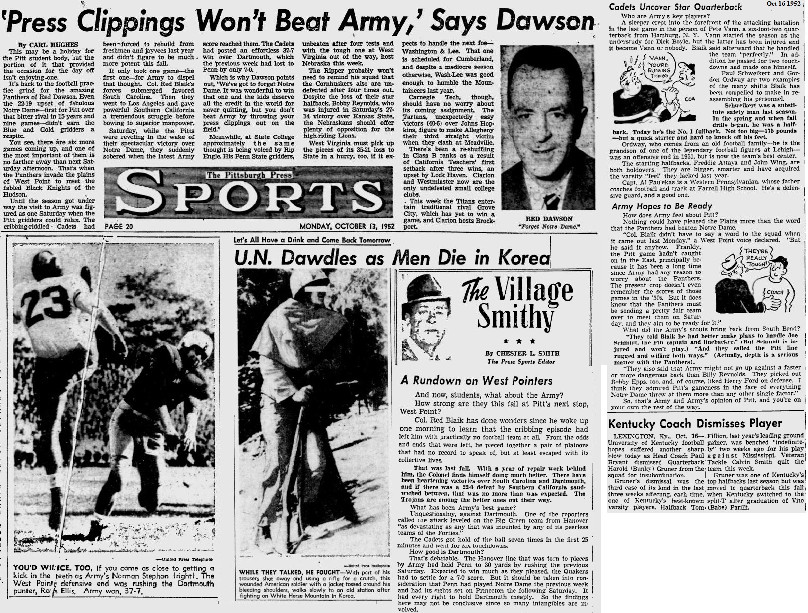 ArmyFB_1952_vsPitt_PittsburghPress_Oct13-161952