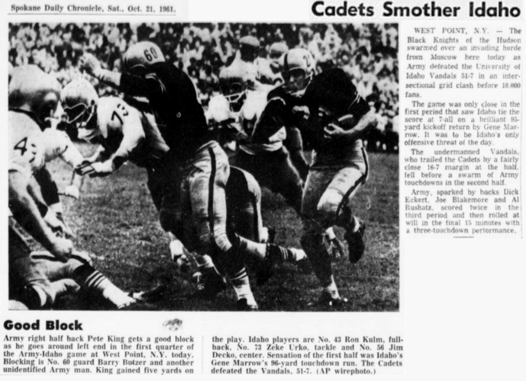 ArmyFB_1961_vsIdaho_SpokaneDailyChronicle_Oct211961