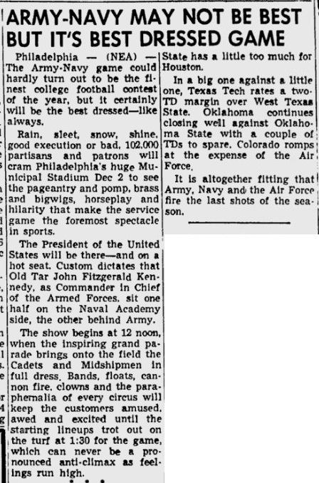ArmyFB_1961_vsNavy_TheTelegraph_Nov291961