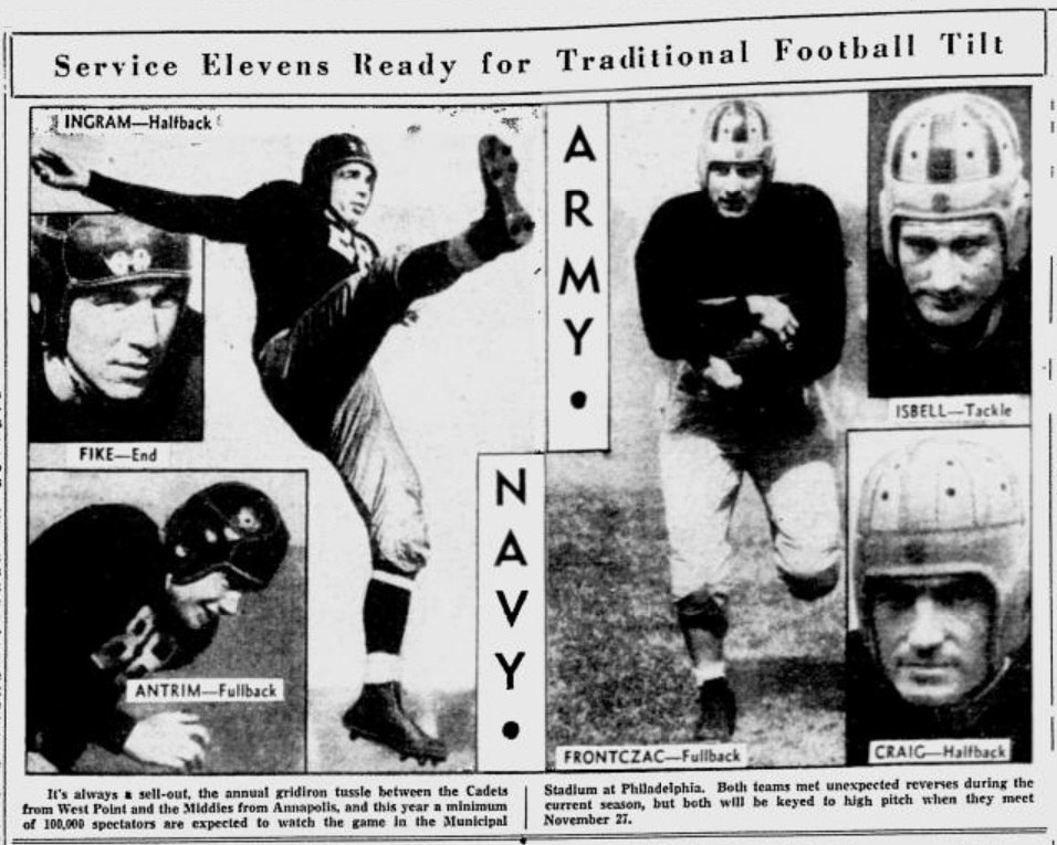 armyfb_1937_vsnavy_pre_readingeagle_nov241937