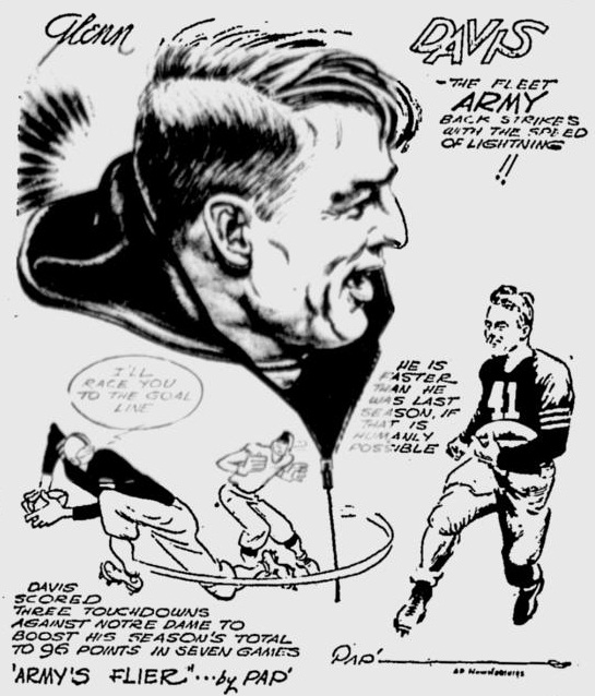 ArmyFB_1944_GlennDavis_byPap_PrescottEveningCourier_Dec111944