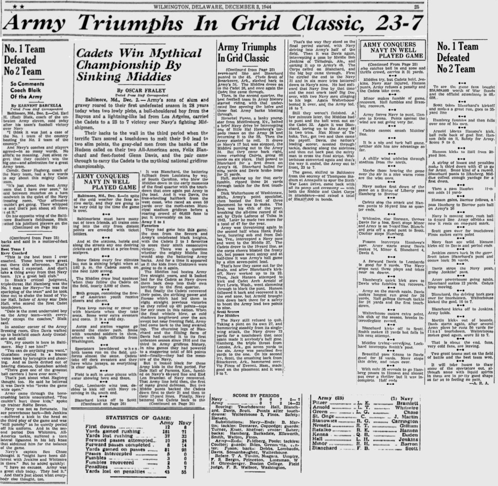 ArmyFB_1944_vsNavy_SundayMorningStar_Dec31944