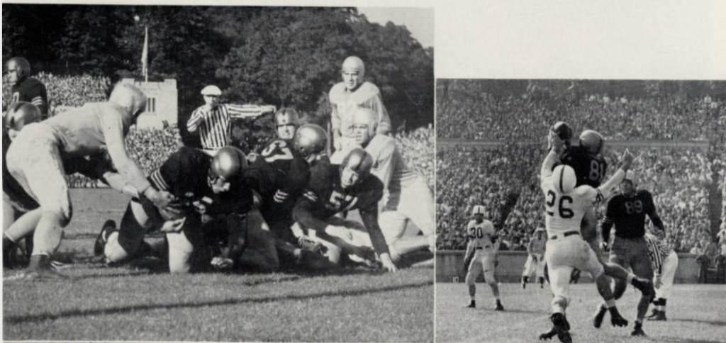 ArmyFB_1946_action-1_Blanchard-run_Foldberg-catch