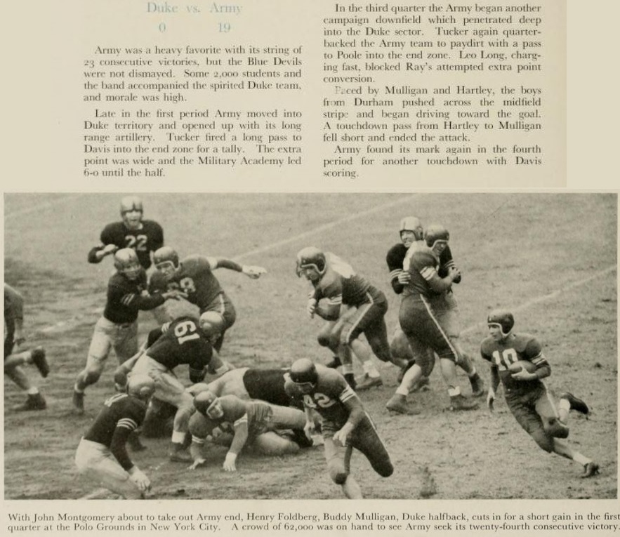 ArmyFB_1946_vsDuke_ChanticleerYearbook1947
