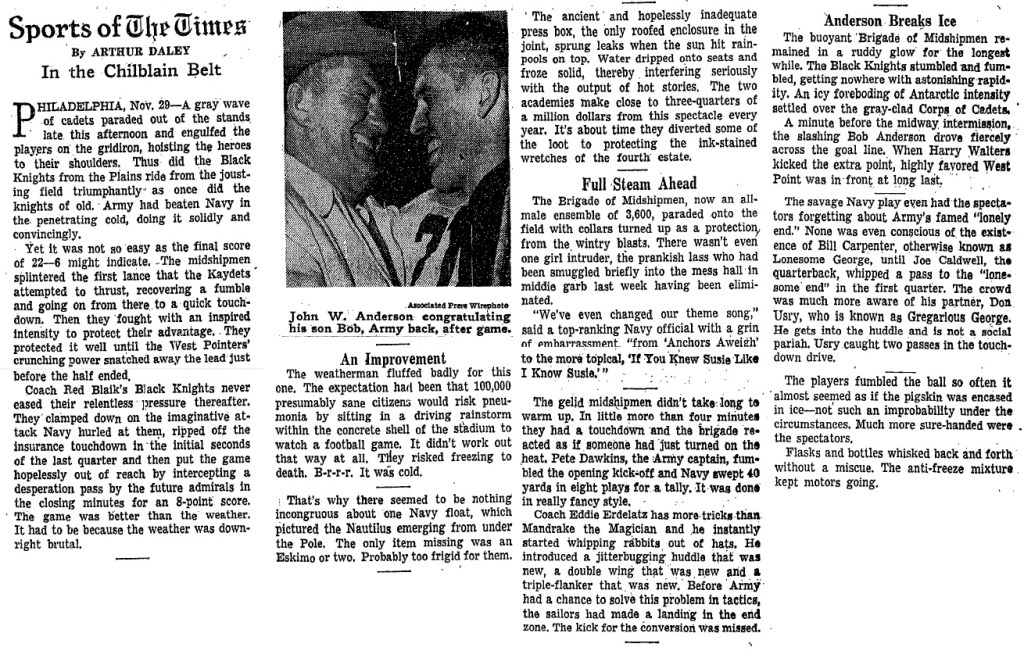 ArmyFB_1958_vsNavy_ArthurDaley_NYT_Nov301958