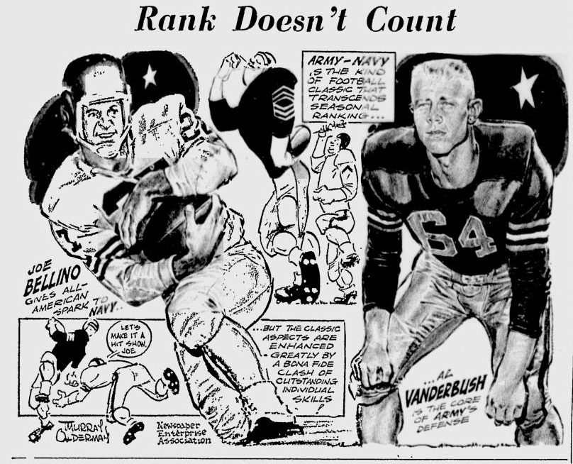 ArmyFB_1960_AlVandebush-JoeBellino_byMurrayOlderman_PortsmouthTimes_Nov231960