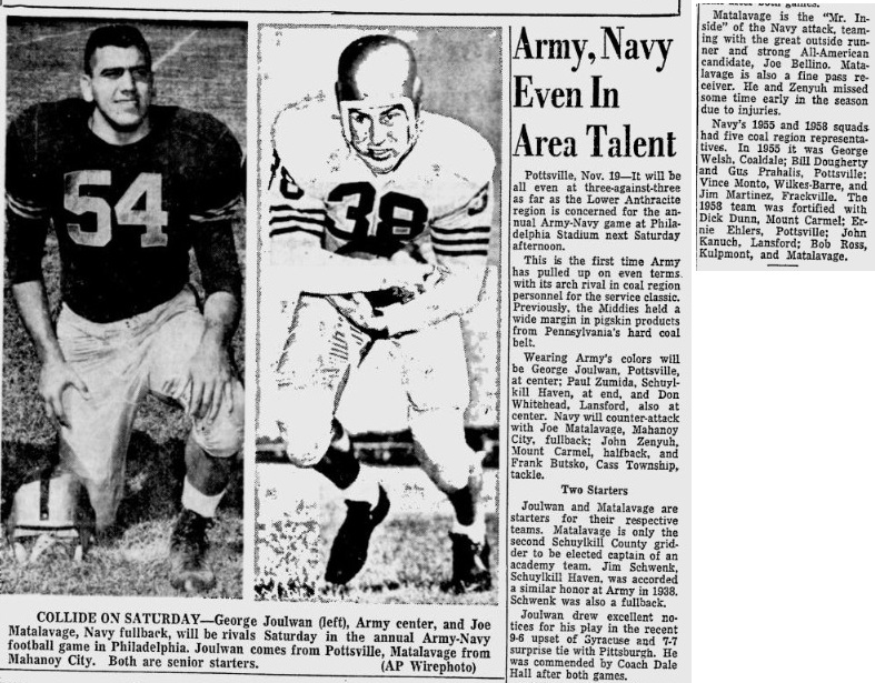 ArmyFB_1960_GeorgeJoulwon_ReadingEagle_Nov201960