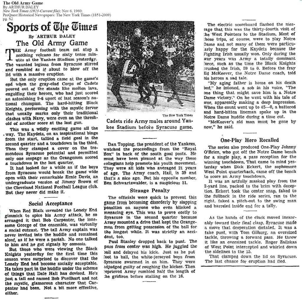 ArmyFB_1960_vsSyracuse_ArthurDaley_NYT_Nov61960
