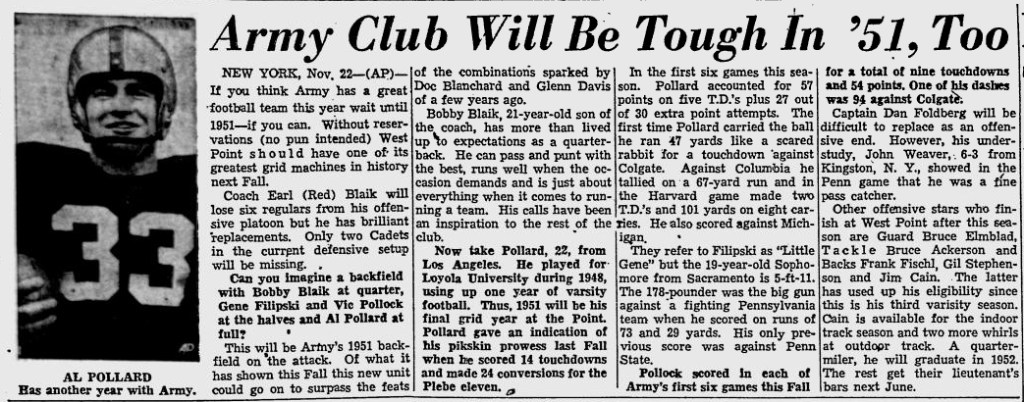 ArmyFB_1950_AlPollard_PortsmouthTimes_Nov231950