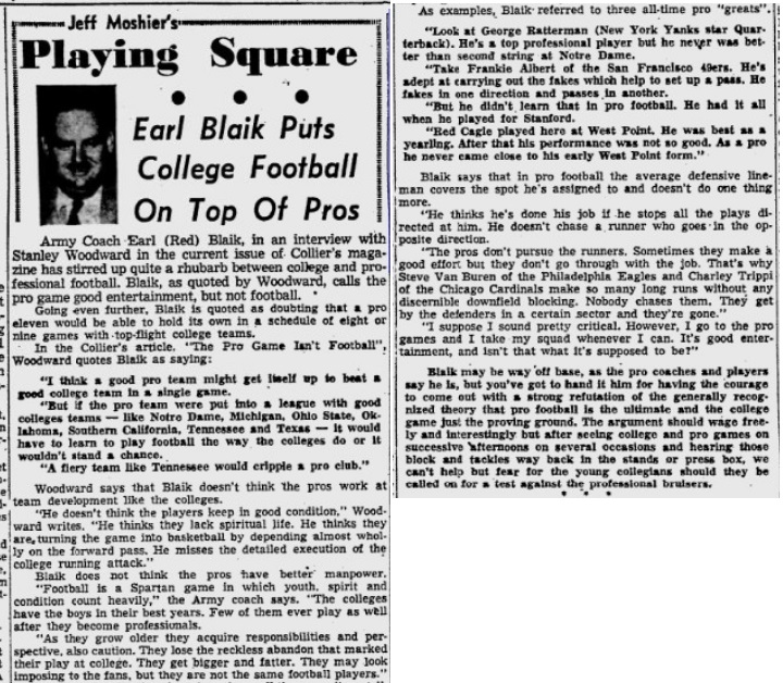 ArmyFB_1950_BlaikonProGame_EveningIndependent_Oct211950