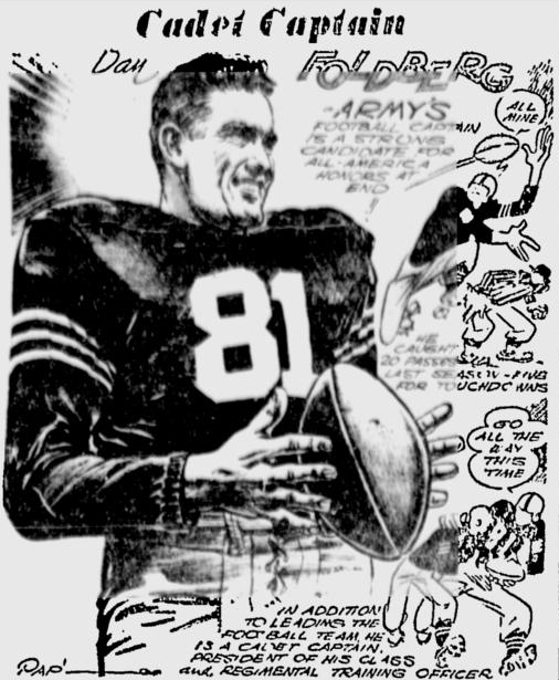 ArmyFB_1950_DanFoldberg_byPap_StJosephGazette_Oct61950