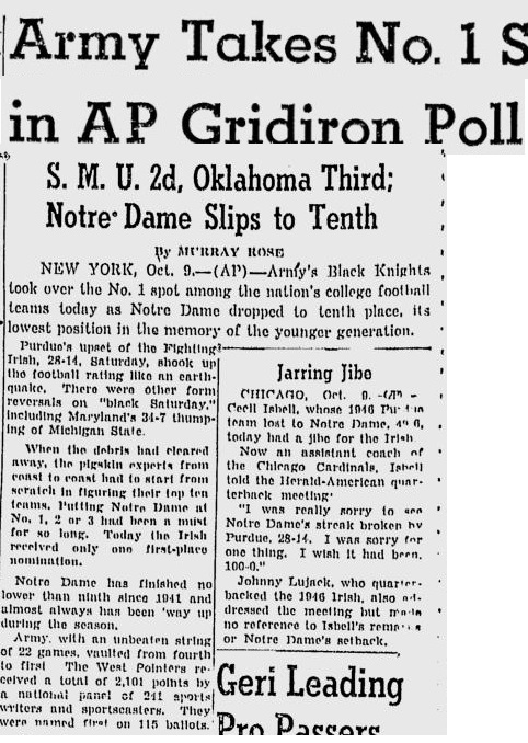 ArmyFB_1950_No1_StJosephGazette_Oct101950