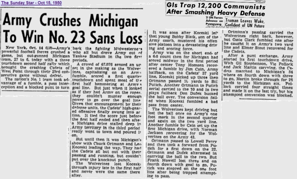 ArmyFB_1950_vsMichigan_SundayMorningStar_Oct151950