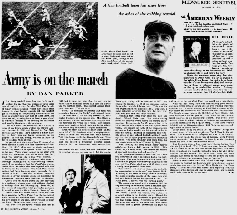 ArmyFB_1954_ArmyisontheMarch_MilwaukeeSentinel_Oct31954