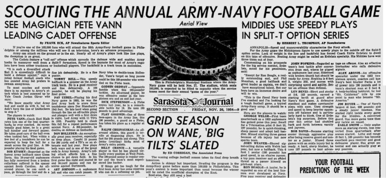 ArmyFB_1954_Scouting_pre-Navy_SarasotaJournal_Nov261954