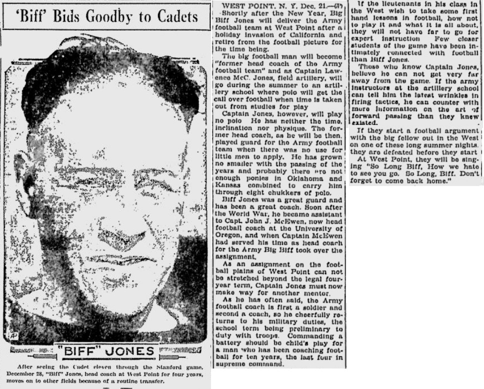 armyfb_1929_coachbiffjones_stjosephgazette_dec221929