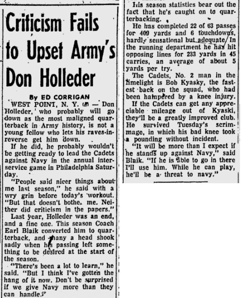 ArmyFB_1955_DonHolleder_NewburghNews_Nov231955