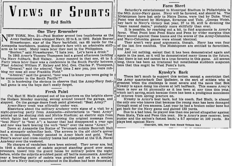 ArmyFB_1955_vsNavy_RedSmith_SarasotaJournal_Nov211955