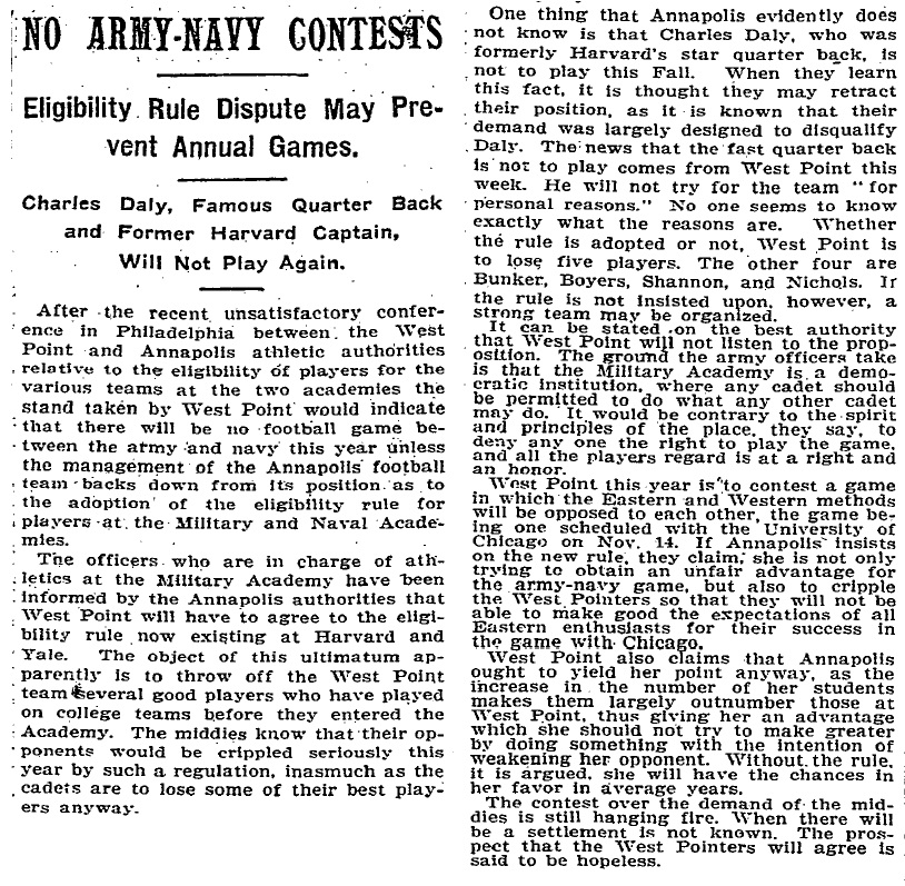 ArmyFB_1903_Eligibility_NYT_Mar251903