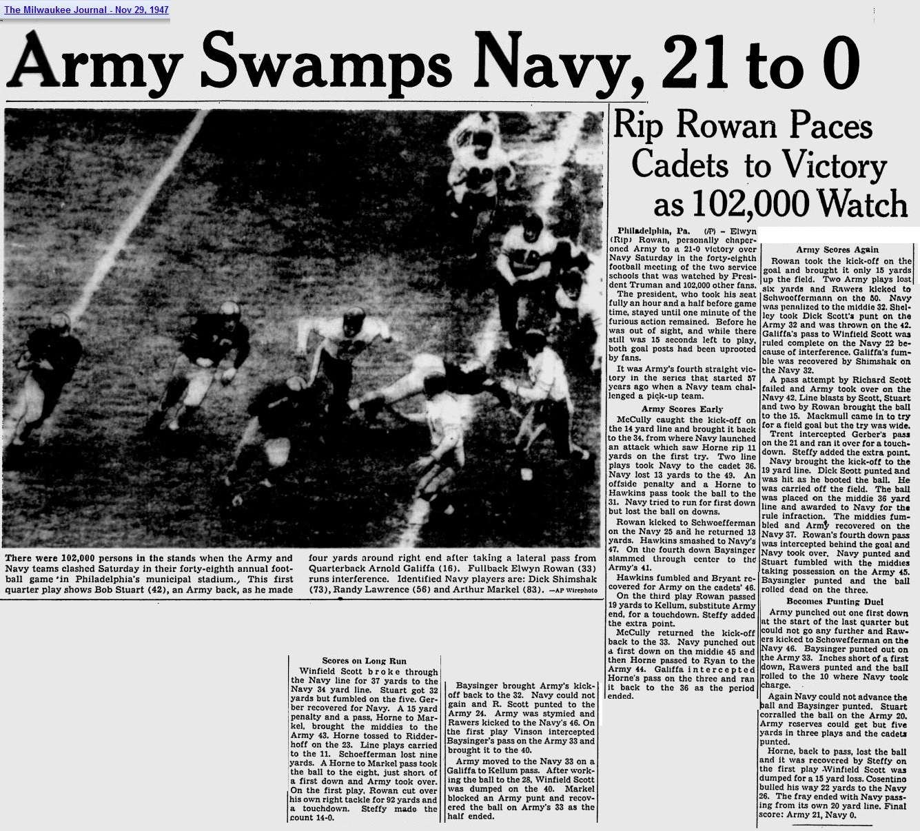 ArmyFB_1947_vsNavy_MilwaukeeJournal_Nov291947