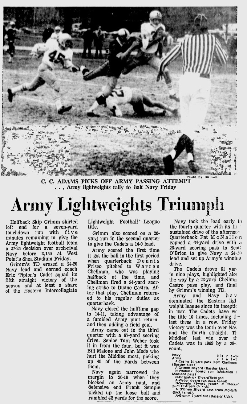 ArmyLFB_1973_111073_NewburghEveningNews_vsNavy