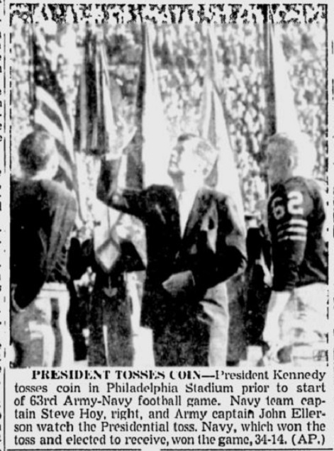 ArmyFB_1962_JohnEllerson-JFK_Hoy-Navy_TheDay_Dec31962
