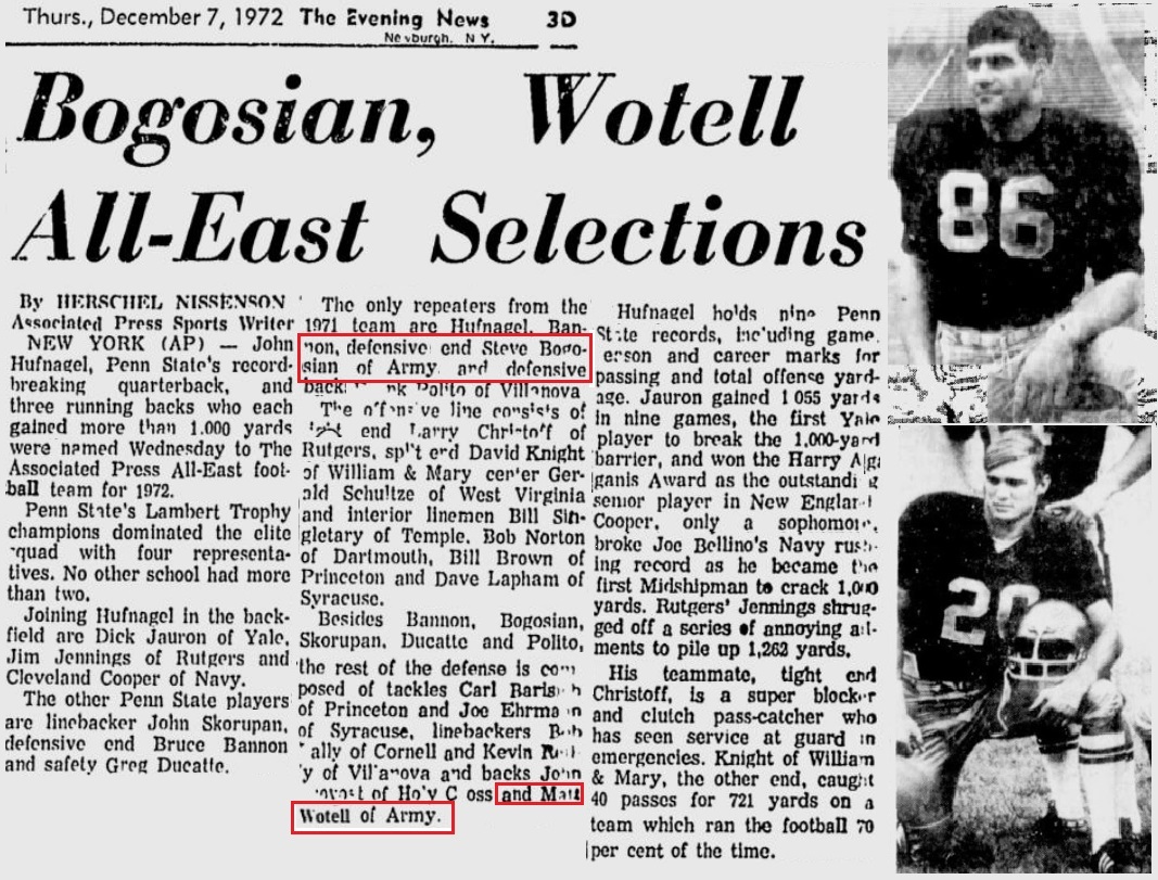 ArmyFB_1972_Bogosian-Wotell_All-East_EN_Dec71972pics