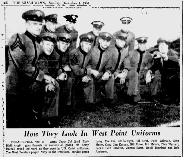 ArmyFB_1957_Army-starters_MiamiNews_Dec11957