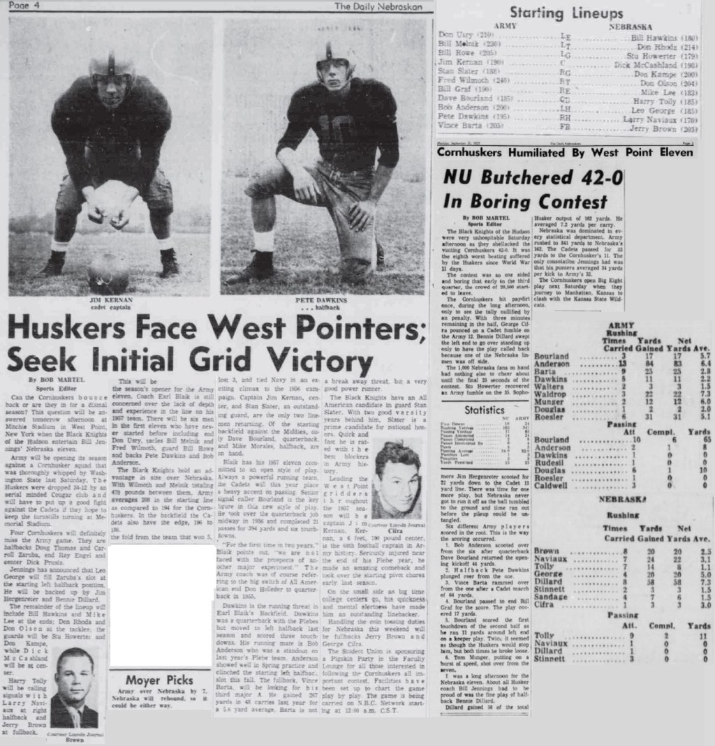 ArmyFB_1957_vsNebraska_DailyNebraskan_Sep281957