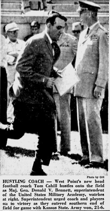 ArmyFB_1966_Cahill-firstgame_EveningNews_Sep201966