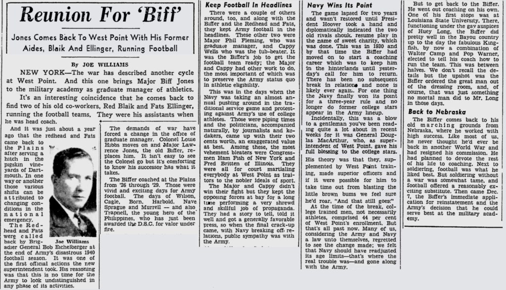 ArmyFB_1942_BiffJones-Returns_PittsburghPress_Jan241942