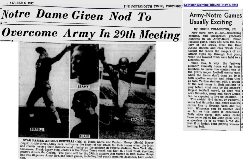 ArmyFB_1942_vsND_various_Nov61942