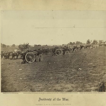 Battery D, 5th U S Artillery in action at Fredericksburg copy