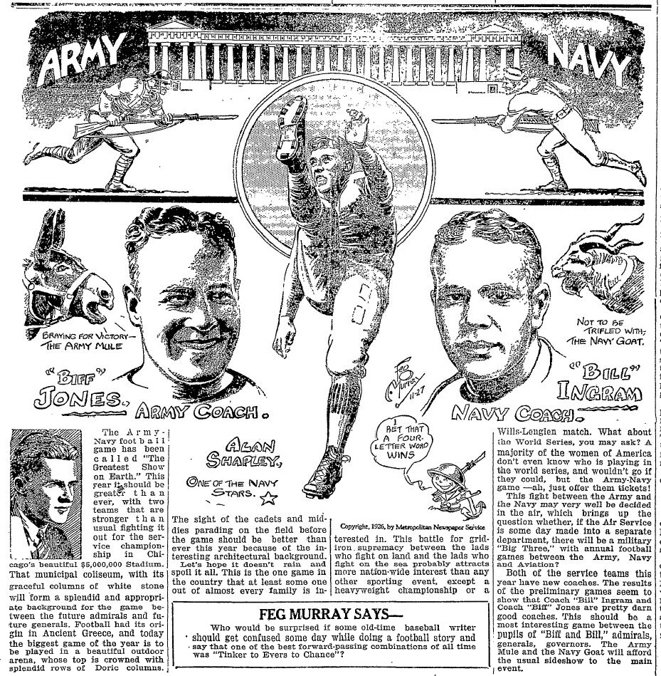 ArmyFB_1926_Army-Navy_byFegMurray_OgdensburgRepublican-Journal_Nov271926