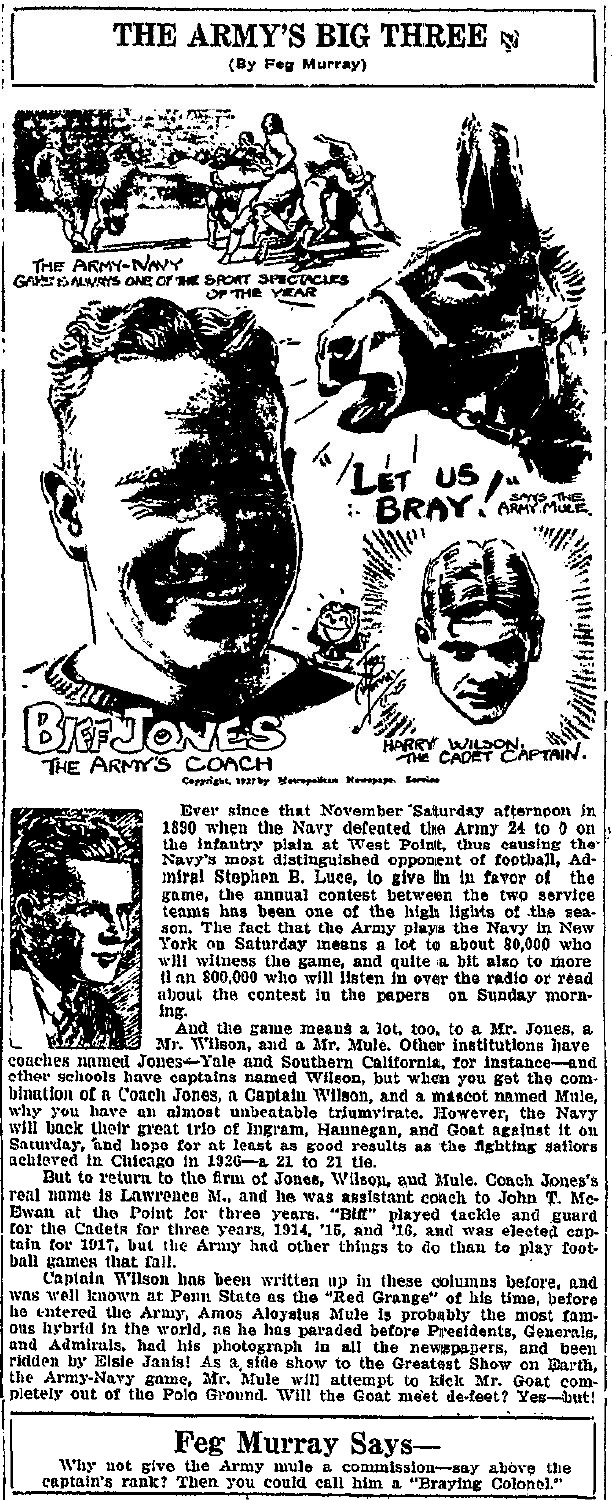 ArmyFB_1927_BiffJones-HarryWilson_byFegMurray_OgdensburgRepublican-Journal_Nov251927