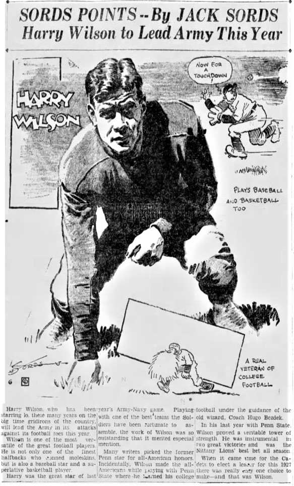 ArmyFB_1927_HarryWilson_byJackSords_News-Journal-MansfieldOH_Sep101927