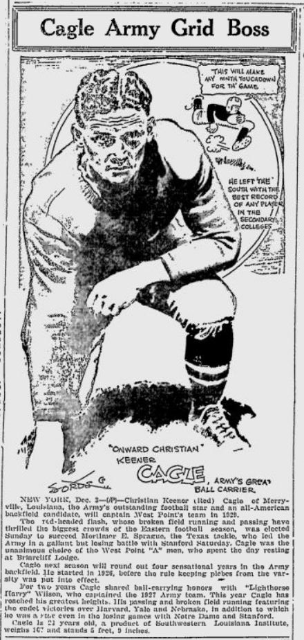 ArmyFB_1928_ChrisCagle_byJackSords_LewistonEveningJournal_Dec31928