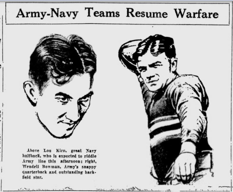 ArmyFB_1930_WendellBowman_byPap_TheTelegraph_Dec131930