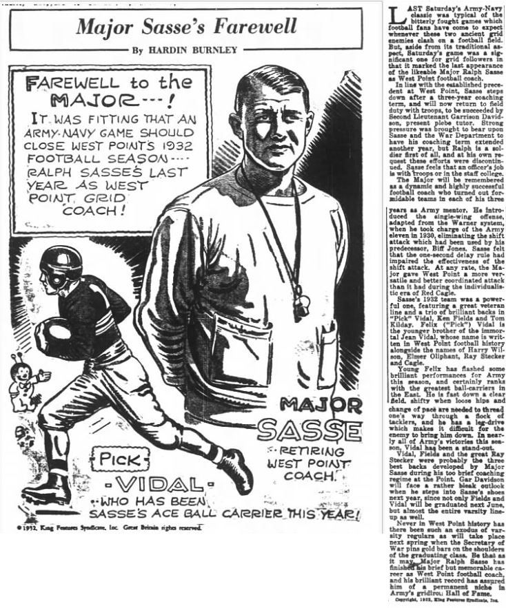 ArmyFB_1932_RalphSasse_byHardinBurnley_StatesmanJournalSalemOregon_8Dec1932