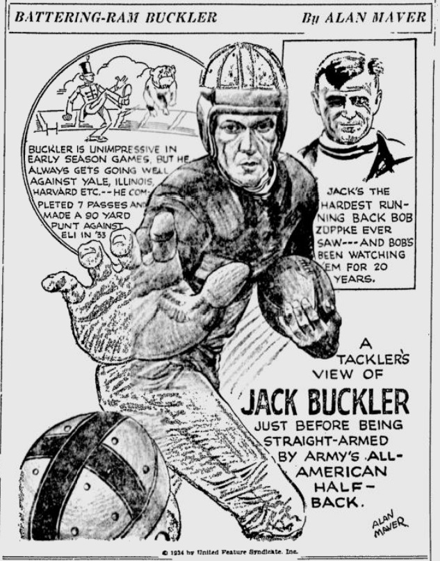 ArmyFB_1934_JackBuckler_byAlanMaver_SundayMorningStar_Oct281934