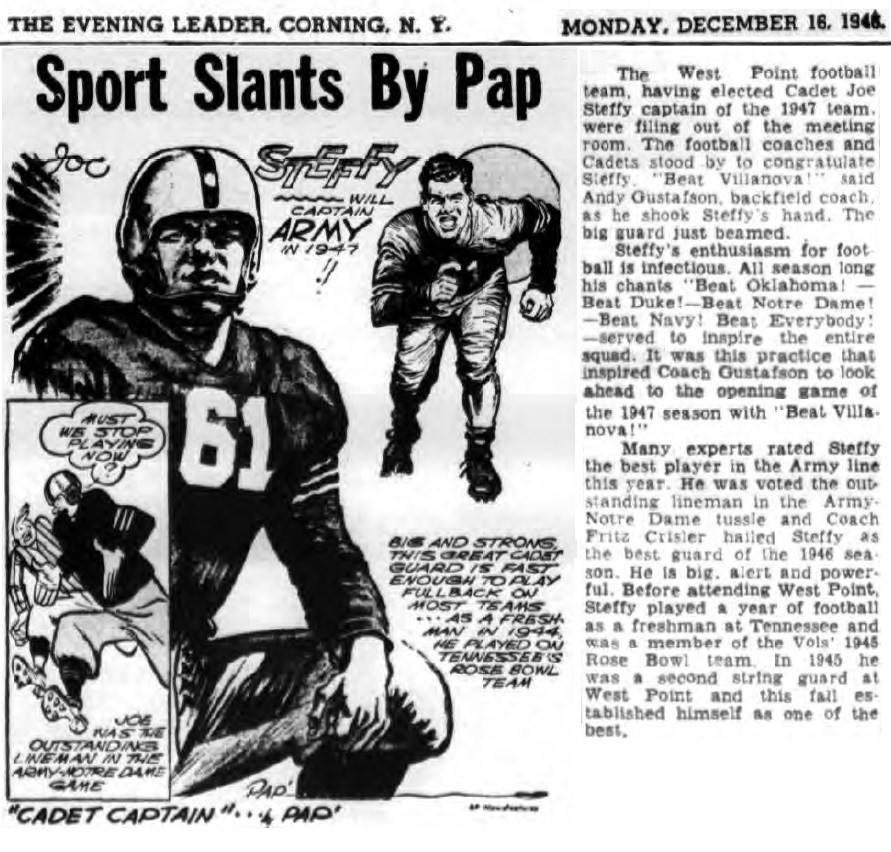 armyfb_1946_joesteffy_bypap_corningnyeveningleader_dec161946