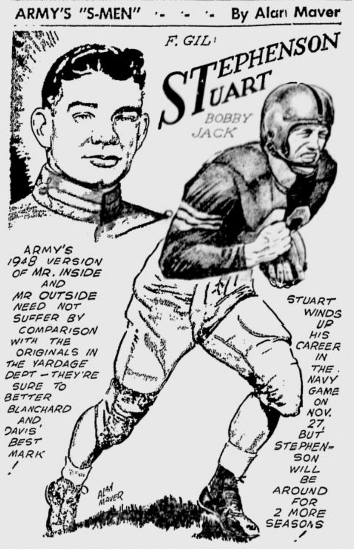 armyfb_1948_gilstephenson-bobbyjackstuart_byalanmaver_newssentinel_nov241948