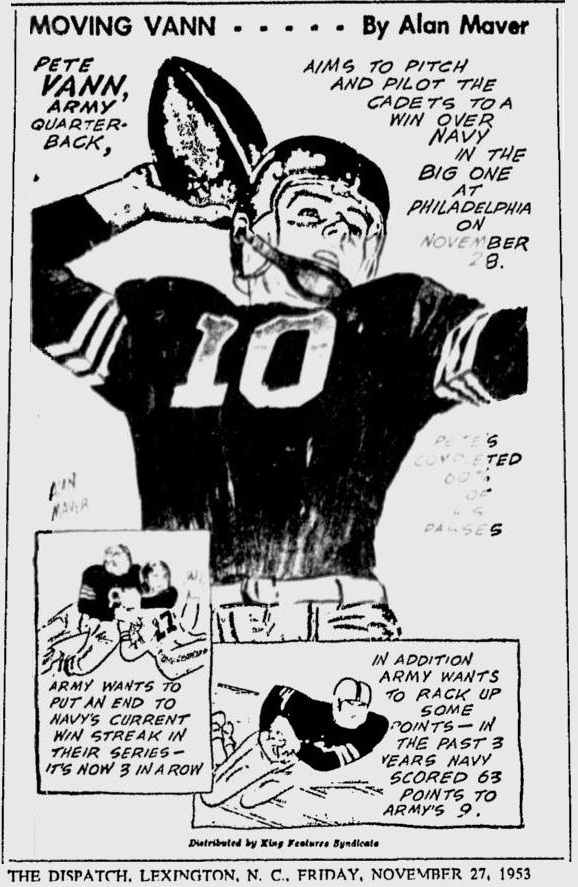 ArmyFB_1953_PeteVann_byAlanMaver_TheDispatchNC_Nov281953