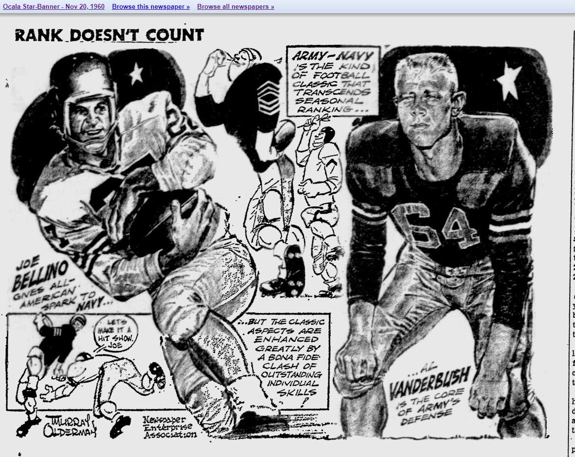 ArmyFB_1960_Vanderbush-Bellino_byMurrayOlderman_OcalaStarBanner_Nov201960