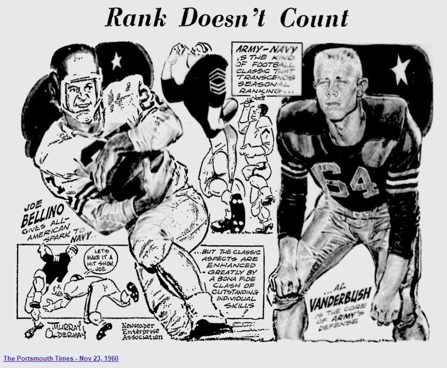 ArmyFB_1960_Vanderbush-Bellino_byMurrayOlderman_PortsmouthTimes_Nov231960