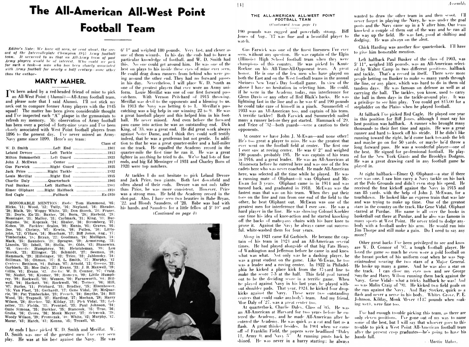 ArmyFB_MartyMahers_All-WestPointFootballTeam_Assembly_Jan1946